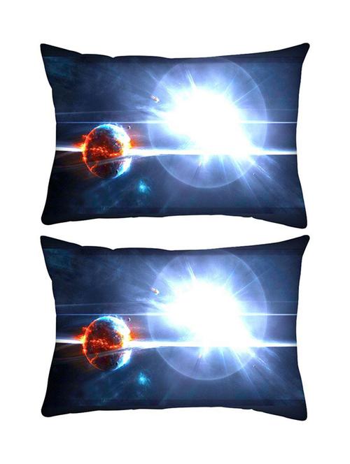 snoogg pack of two solar sun rectangle toss throw pillow cushion cover decoarative pillow case 14 x 07" - 13574022 - Very Small Image - 1
