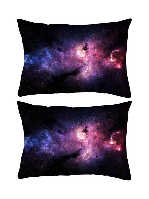 snoogg pack of two inner space rectangle toss throw pillow cushion cover decoarative pillow case 14 x 07" - 13574062 - Very Small Image - 1