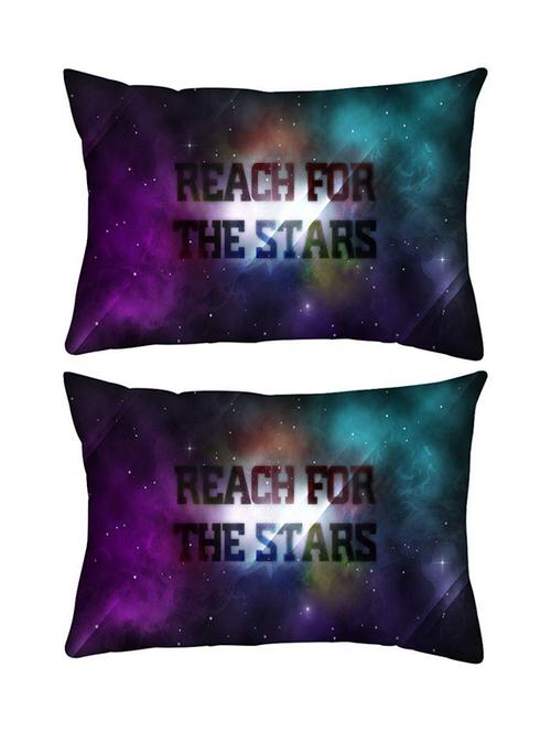 snoogg pack of two reach for the stars rectangle toss throw pillow cushion cover decoarative pillow case 14 x 07" - 13574103 - Very Small Image - 1