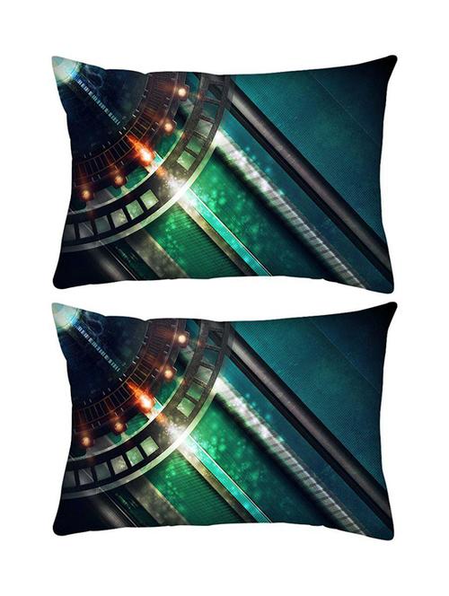 snoogg pack of two fast burn mechanism rectangle toss throw pillow cushion cover decoarative pillow case 14 x 07" - 13574221 - Very Small Image - 1