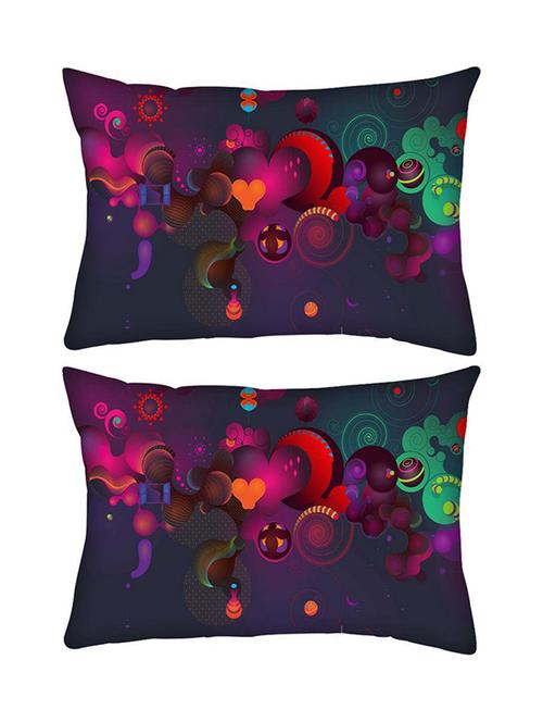 snoogg pack of two funny hearts rectangle toss throw pillow cushion cover decoarative pillow case 14 x 07" - 13574232 - Very Small Image - 1