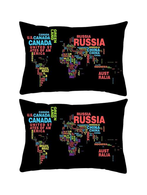 snoogg pack of two waterdrops rectangle toss throw pillow cushion cover decoarative pillow case 14 x 07" - 13575015 - Very Small Image - 1