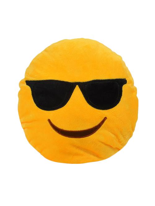 yellow polyester filled cushion - 13599259 - Very Small Image - 1