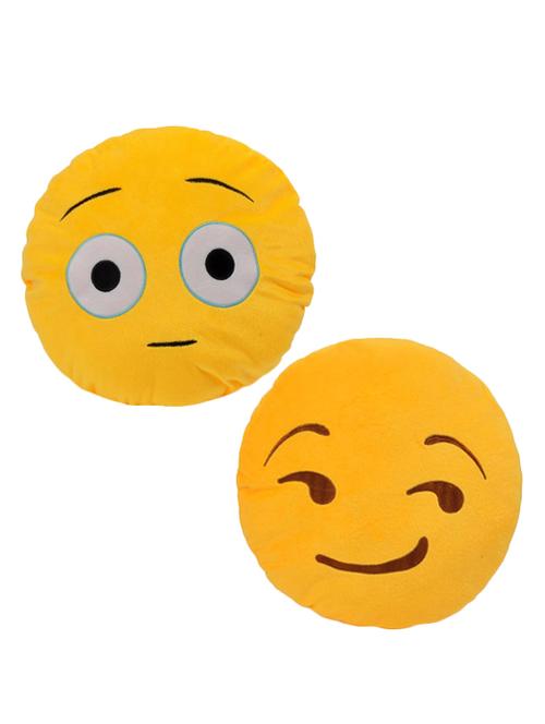 yellow polyester set of 2 filled cushion - 13599280 - Very Small Image - 1