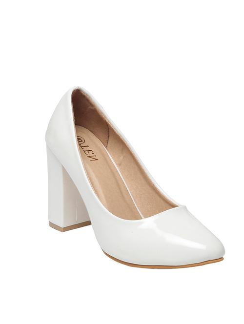 white leather slip on pumps - 13599440 - Very Small Image - 1