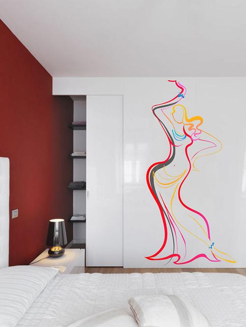impression wall girl art wall sticker - 13600617 - Very Small Image - 1