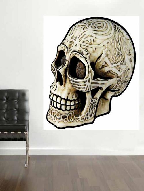 impression wall danger head wall sticker - 13600669 - Very Small Image - 1