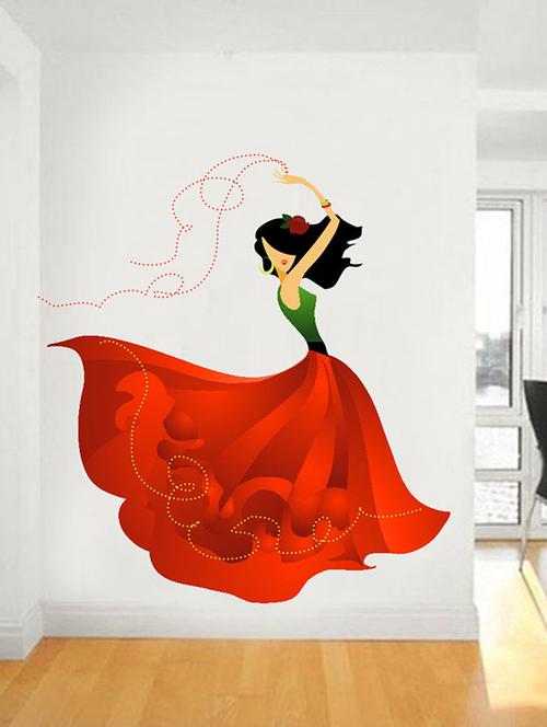 impression wall beautiful girl wall sticker - 13600676 - Very Small Image - 1