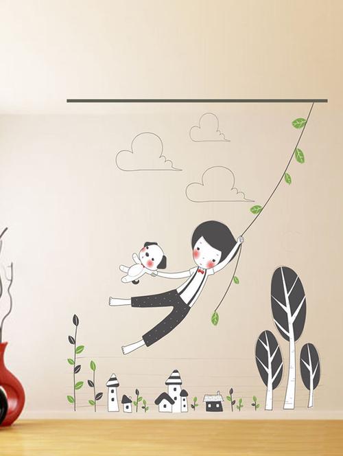 impression wall playing baby wall sticker - 13600678 - Very Small Image - 1