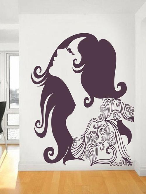 impression wall floral girl design wall sticker - 13600685 - Very Small Image - 1
