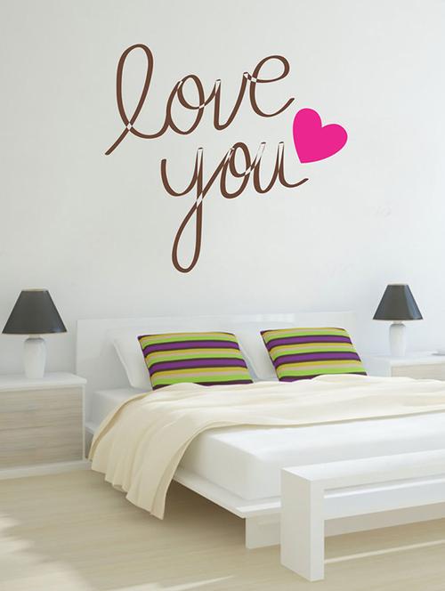 impression wall love you text wall sticker - 13600800 - Very Small Image - 1