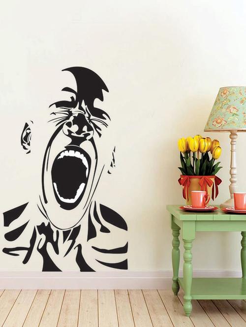 impression wall screaming wall sticker - 13600813 - Very Small Image - 1