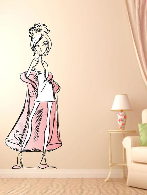 impression wall girl art wall sticker - 13600818 - Very Small Image - 1