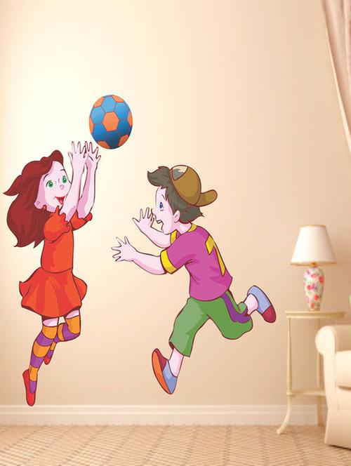 impression wall playing childrens wall sticker - 13600841 - Very Small Image - 1