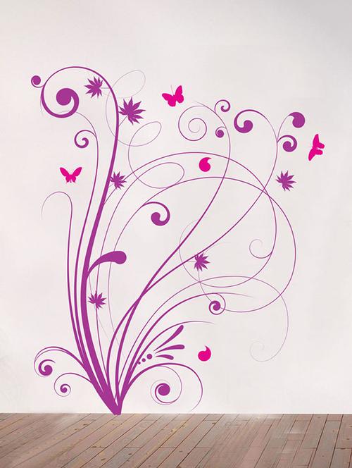 impression wall pink branch wall sticker - 13600963 - Very Small Image - 1