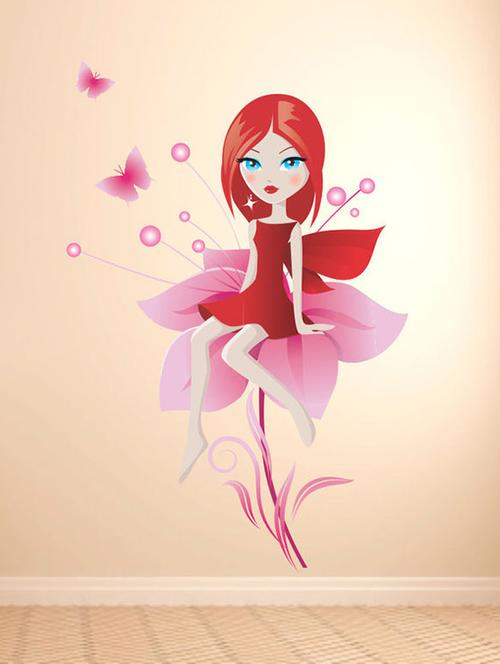 impression wall girl art wall sticker - 13601024 - Very Small Image - 1