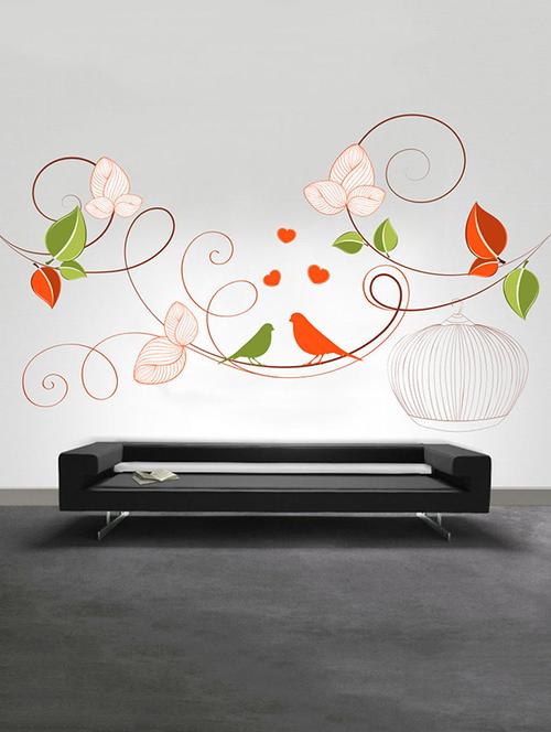 impression wall bird love wall sticker - 13601031 - Very Small Image - 1