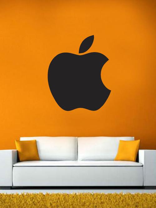 impression wall black apple logo wall sticker - 13601035 - Very Small Image - 1