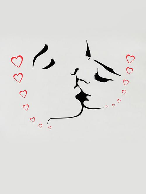 impression wall kissing coup wall sticker - 13601046 - Very Small Image - 1
