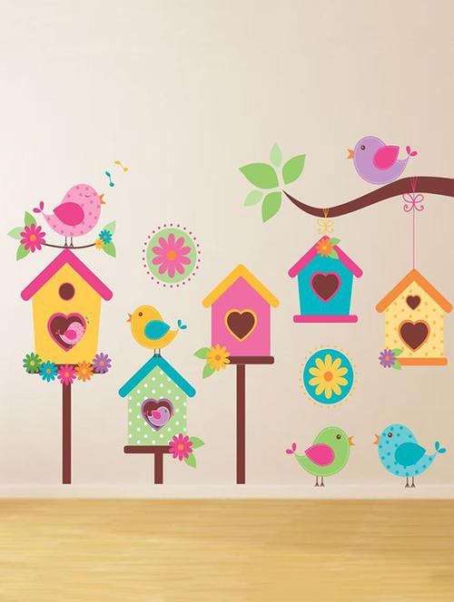 impression wall love birds home wall sticker - 13601057 - Very Small Image - 1