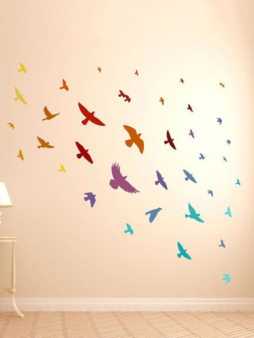 impression wall flying birds wall sticker - 13601075 - Very Small Image - 1