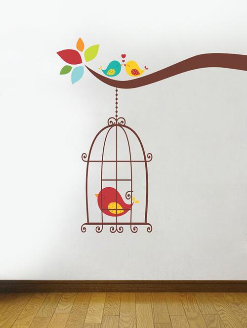 impression wall hanging cage wall sticker - 13601081 - Very Small Image - 1