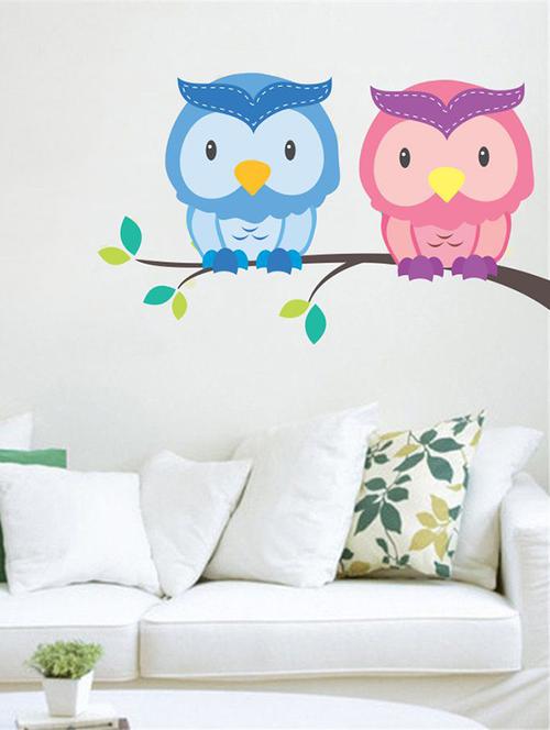 impression wall owl couple wall sticker - 13601115 - Very Small Image - 1
