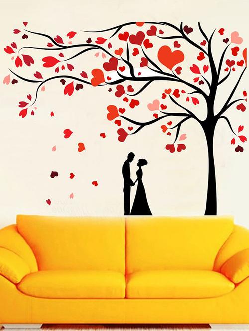 impression wall beautiful love & tree wall sticker - 13601117 - Very Small Image - 1
