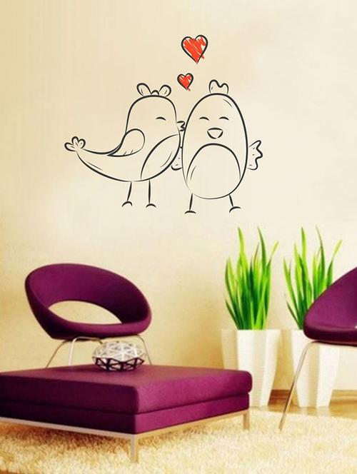 impression wall bird love wall sticker - 13601139 - Very Small Image - 1