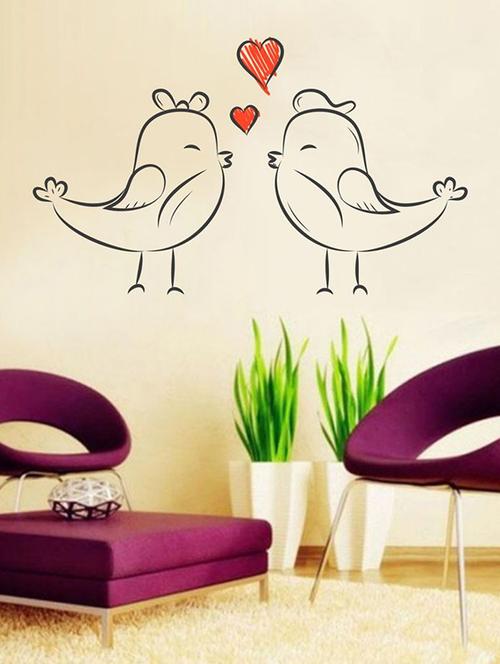 impression wall bird love wall sticker - 13601141 - Very Small Image - 1
