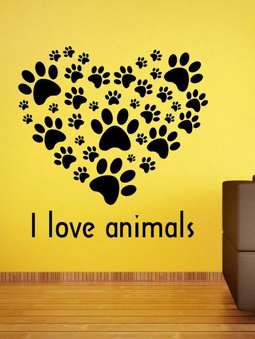 impression wall i love animal wall sticker - 13601150 - Very Small Image - 1