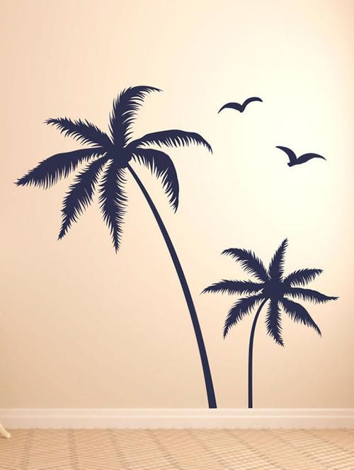 impression wall beach tree wall sticker - 13601157 - Very Small Image - 1