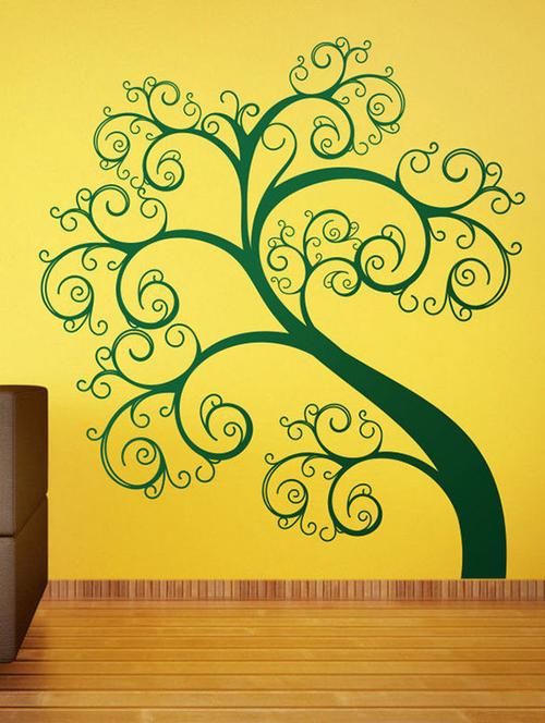 impression wall green tree wall sticker - 13601164 - Very Small Image - 1
