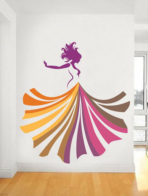 impression wall beautiful girl wall sticker - 13601166 - Very Small Image - 1