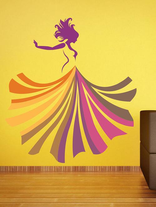 impression wall beautiful girl wall sticker - 13601167 - Very Small Image - 1