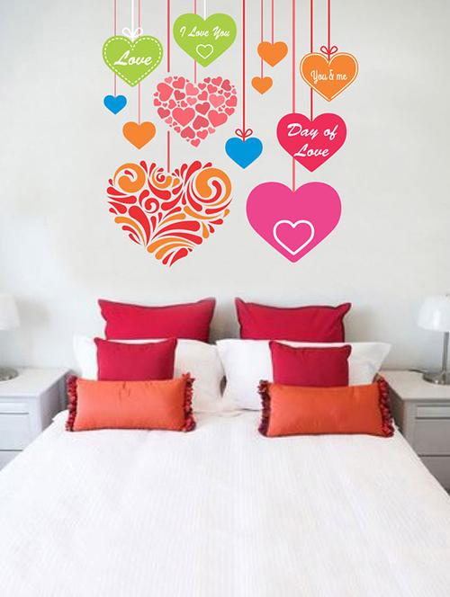 impression wall hanging hearts wall sticker - 13601171 - Very Small Image - 1
