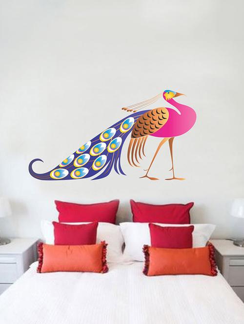 impression wall peacock wall sticker - 13601172 - Very Small Image - 1