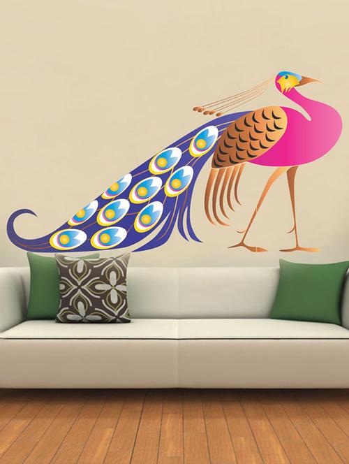 impression wall peacock wall sticker - 13601173 - Very Small Image - 1