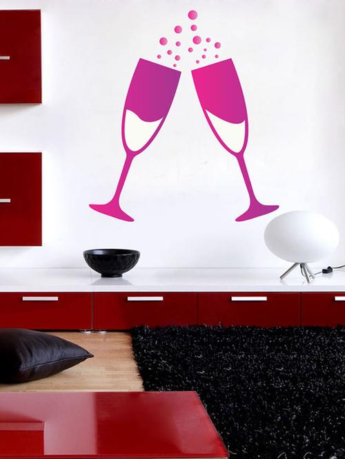 impression wall wine glass wall sticker - 13601188 - Very Small Image - 1