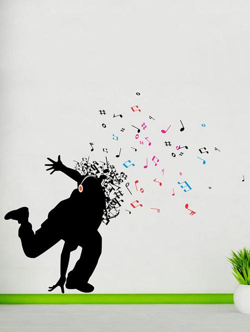 impression wall music boy wall sticker - 13601192 - Very Small Image - 1