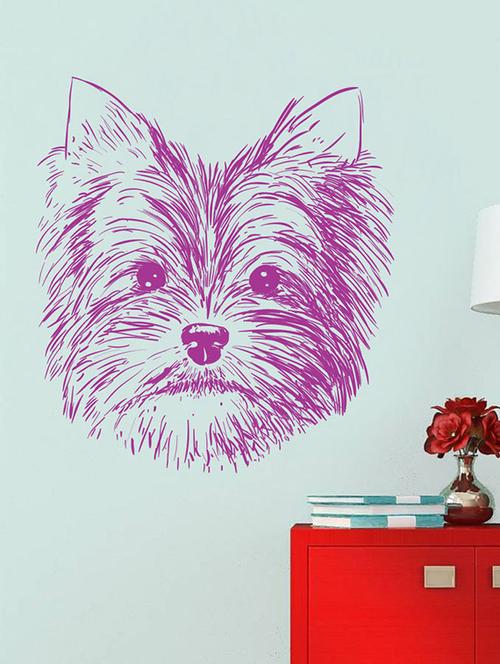 impression wall cute dog face wall sticker - 13601209 - Very Small Image - 1