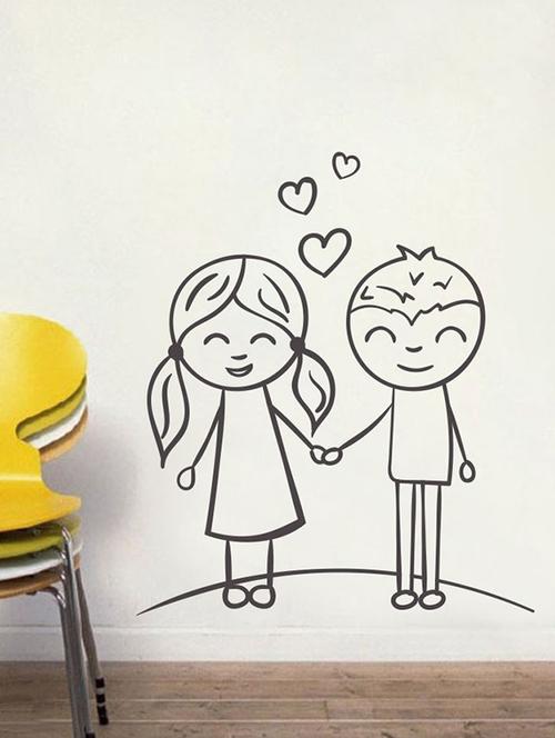 impression wall cute love wall sticker - 13601212 - Very Small Image - 1