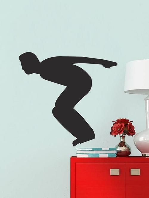 impression wall jumping boy wall sticker - 13601235 - Very Small Image - 1