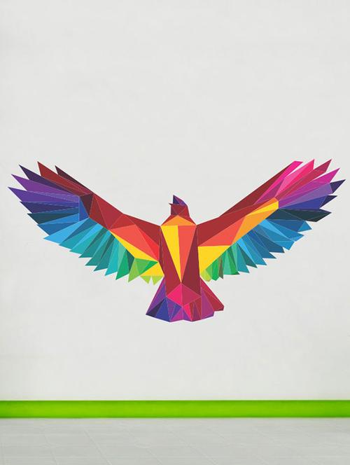 impression wall rainbow bird wall sticker - 13601244 - Very Small Image - 1