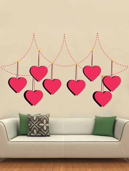 impression wall hanging hearts wall sticker - 13601299 - Very Small Image - 1
