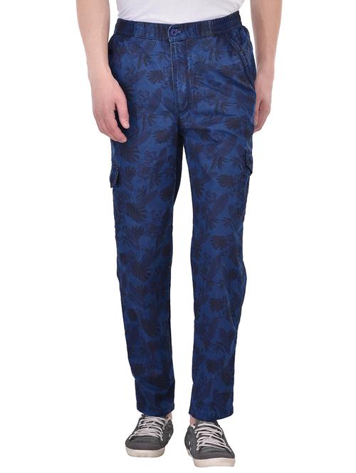 blue nylon full length track pant - 13607046 - Very Small Image - 1