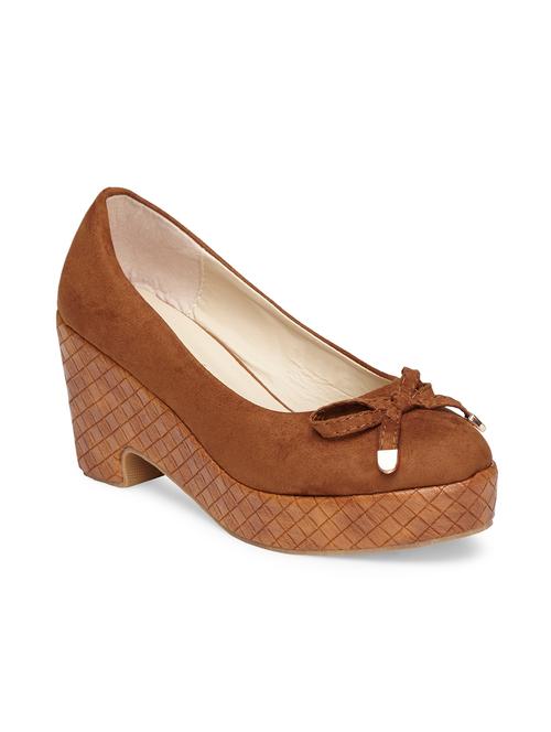brown suede slip on pumps - 13648633 - Very Small Image - 1