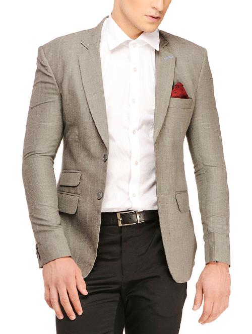 grey polyester formal blazer - 13648851 - Very Small Image - 1
