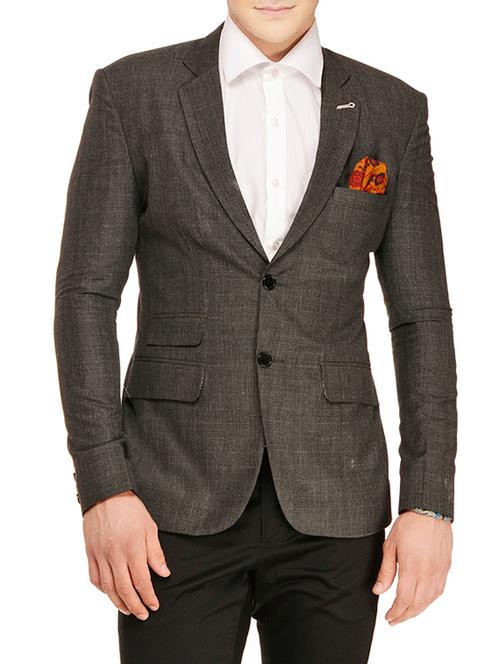 grey polyester formal blazer - 13648857 - Very Small Image - 1