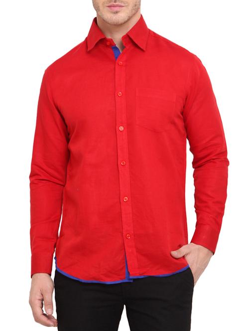 red cotton casual shirt - 13648886 - Very Small Image - 1